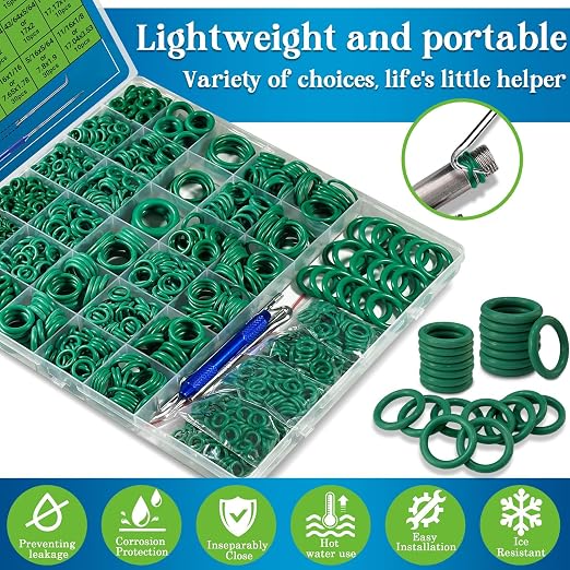 ZDBB 595 Pcs Automotive AC O Rings Kit, SAE and Metric Air Conditioning Orings - Image 3