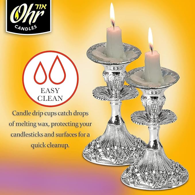 OHR Extra Heavy Disposable Aluminium Foil Candle Holder, Drip Cup Bobeches - Image 2