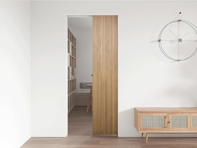 JUBEST 4FT Commercial Grade Pocket Door Hardware and Track Set, Sliding Door - Image 8
