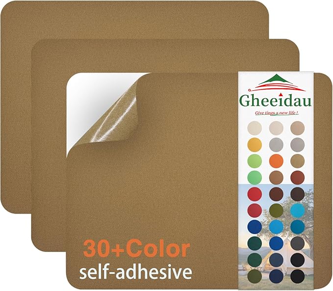 Gheeidau Canvas Repair Patch 9×11 Inch 3Pcs Waterproof Self-Adhesive Fabric by Givethingsanewlife