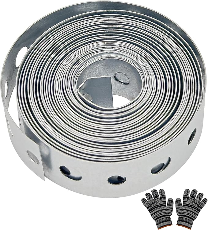 Galvanized Metal Pipe Strap 3/4-Inch x 10-Feet 27-Gauge by AxiSculpt