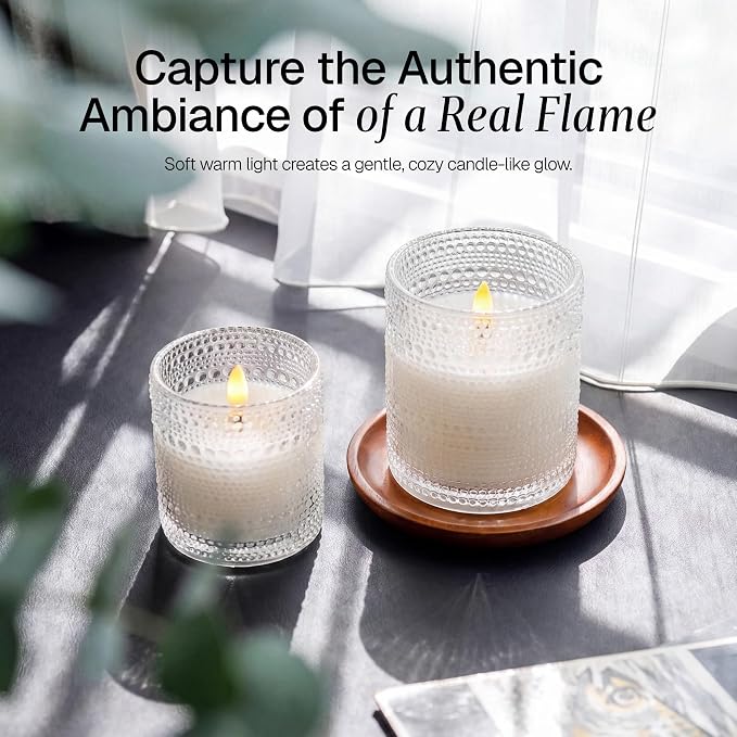 Dotted Glass Flameless Candles - Image 9