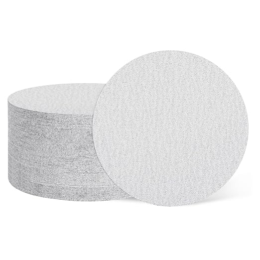 HARFINGTON 50 Pcs 5 Inch Sanding Disc 80 Grit White Aluminum Oxide | Hook and by HARFINGTON