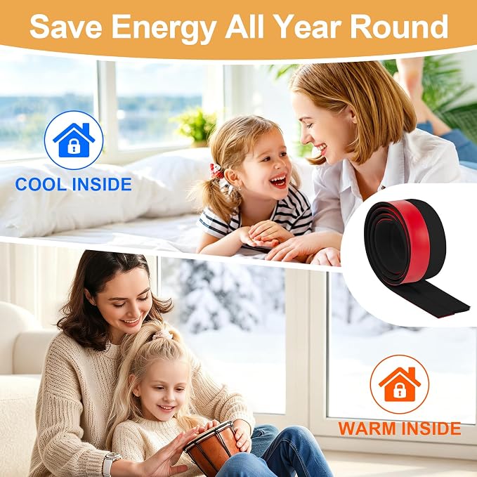157'' Extra Long Under Door Bottom Seal, Easy Install, Save Energy, Soft Fits - Image 5
