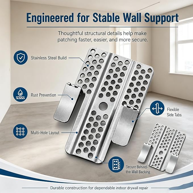 Drywall Repair Clips, Drywall Patch Kit, Stainless Steel Wall Repair Fasteners - Image 2