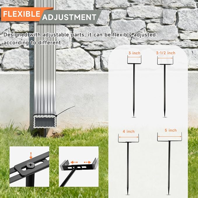 Black Rainwater Downspout Bracket - Image 4