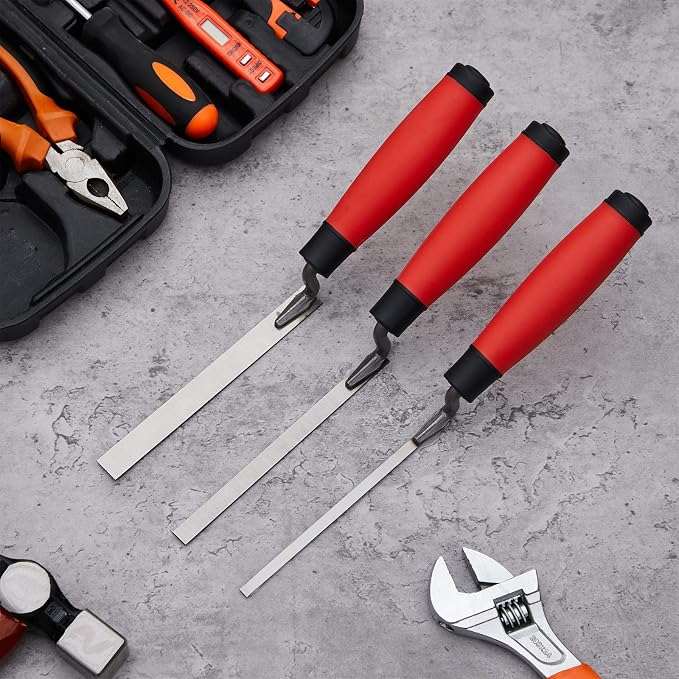 3 Pcs Pointer Trowel, 6-3/4" by 1/4", Rubber Handle | Professional Mortar - Image 6
