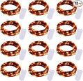Brightown Halloween Orange Fairy String Lights: 12 Pack 7 Ft 20 LED Battery by Brightown