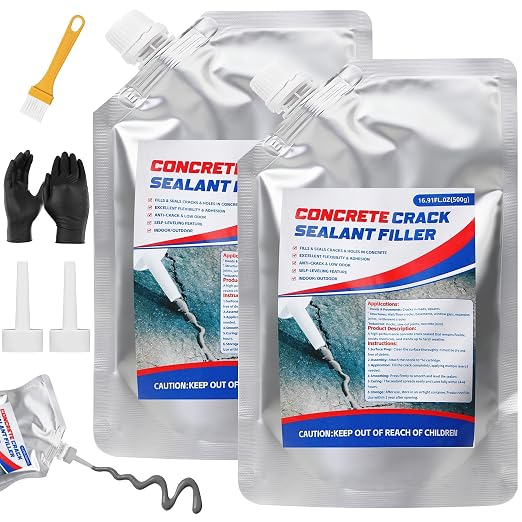 Concrete Crack Filler, 33.8 fl oz Self-Leveling Flexible Repair Sealant by Unknown
