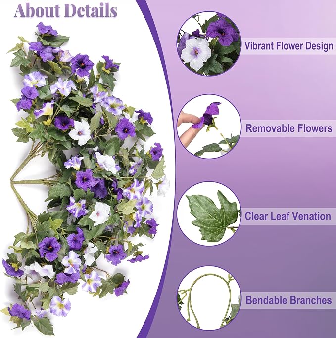 Ammyoo Artificial Hanging Fake Flowers - Image 2