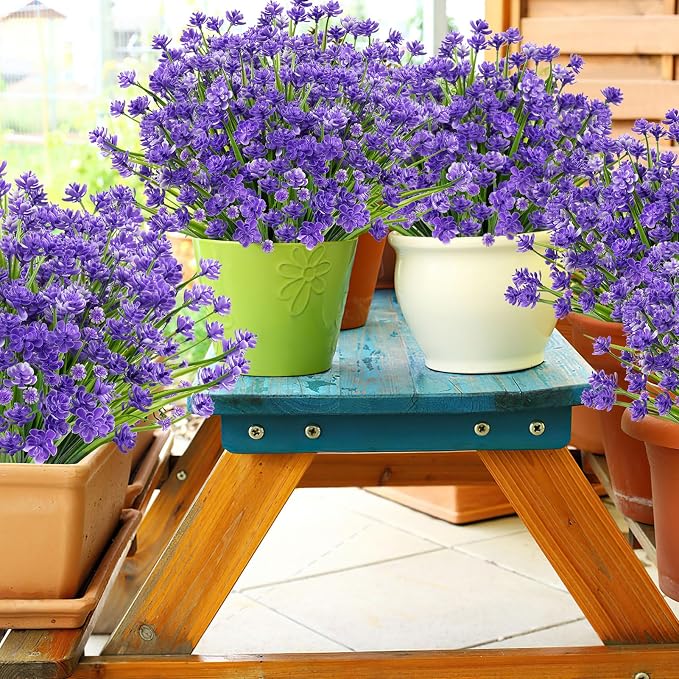 AGIRL Artificial Flowers Outdoor UV Resistant Fake Plant Garden Patio Decor | - Image 6