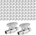 100PCS Efield Straight Stop Valve, 1/2" Barb Crimp Pex x 3/8"OD Compression | by EFIELDPEXTUBING