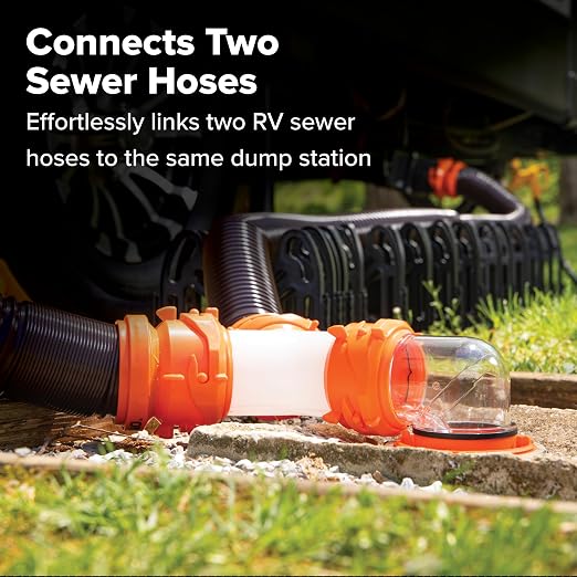 Camco RhinoFLEX Camper/RV Wye Sewer Hose Fitting | Features 360-Degree Swivel - Image 3