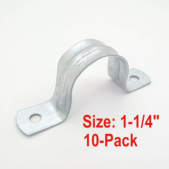 MadMetals Rigid Pipe Strap Clamp Hanger, 1-1/4 Inch, Wall Mount - Image 4