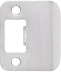 Round Corner Extended Lip Strike Plate, 2-1/4" x 1-1/2", Satin Chrome by StoneHarborHardware