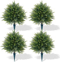 Artificial 4 Pack Cedar Topiary Trees by FEELTHENEWWORLD