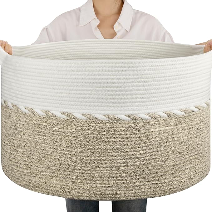 OIAHOMY 90L Extra Large Blanket Basket by MasterofSpaceOptimization