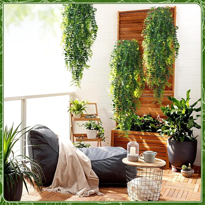 2-Pack Fake Hanging Plants, Faux Hanging Plant Artificial Greenery - Image 7