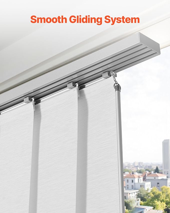 VEVOR Panel Track Blinds, Extendable Track from 45.8 in to 86 in W, Trimmable - Image 5