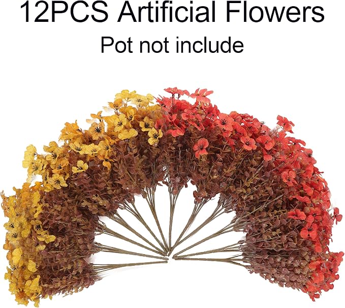 Artificial Faux Mums Flowers Plants - Image 2