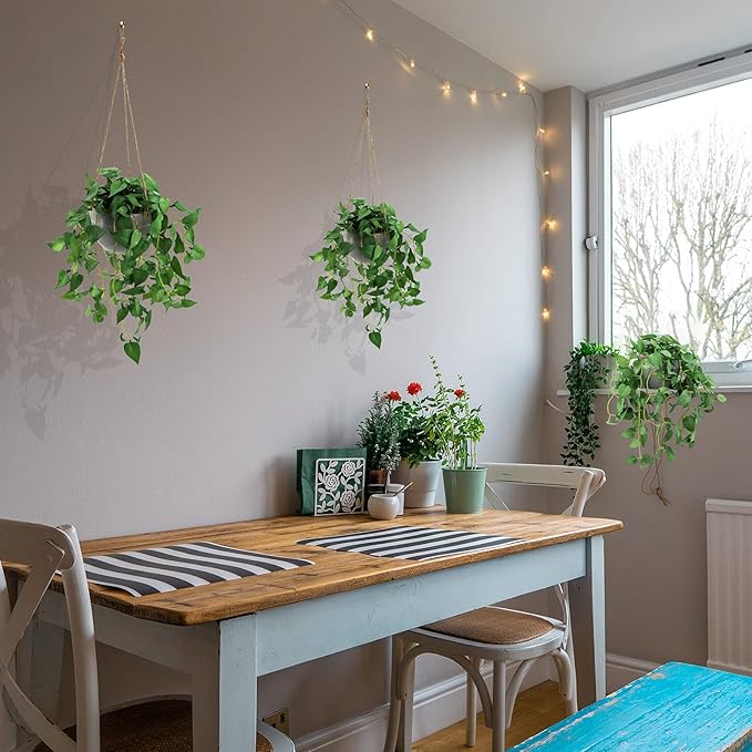 TNNTOPELE 2 Pack Hanging Plant Fake Plants - Image 3