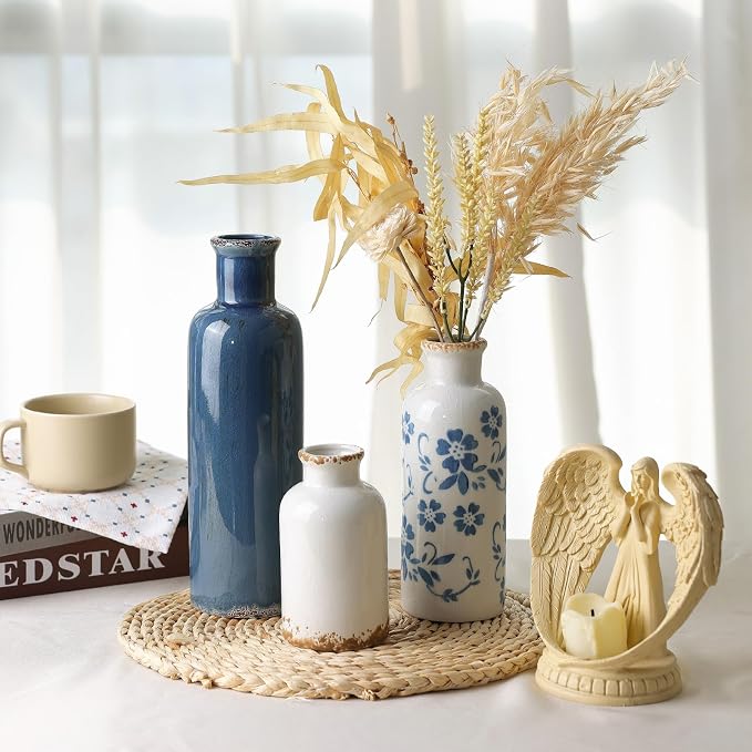 Vintage Ceramic Vases Set of 3, Flower Vase - Image 5