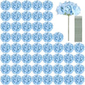 Auihiay 64pcs Blue Hydrangea Artificial Flowers, Artificial Hydrangea Flowers by Auihiay