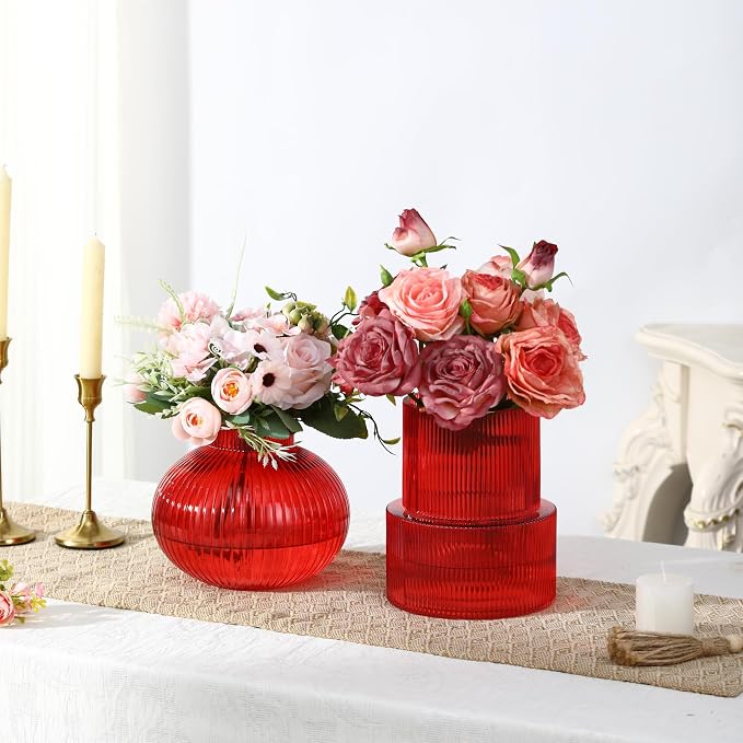 Ribbed Glass Vases, Modern Vase - Image 3