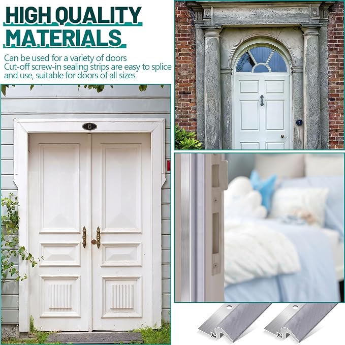 Yuntau 5 Pcs Screw on Door Weather Stripping 42" 36" Exterior Door Weather - Image 7