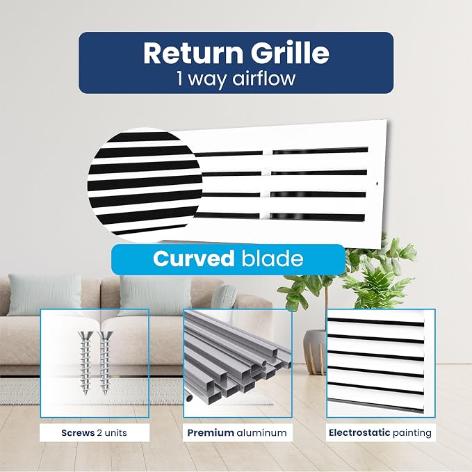 18x4 Aluminum Wall Ceiling Air Return Vent Cover HVAC Rustproof Grille - Image 4