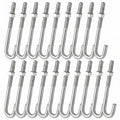 Yaocom 20 Pcs J Bolt with Nut 3/8"-16 x 5 Stainless Steel Concrete Anchors by Yaocom