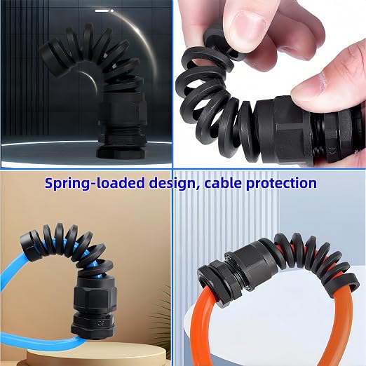 8Pcs Cable Strain Relief Cord Connector NPT 1/4"、NPT 1/2"、NPT 3/4" Cable Gland - Image 4