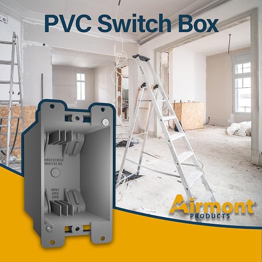 Airmont Products 20 Cu in Deep Old Work Electrical Box, 1-Gang Non-Metallic PVC - Image 9