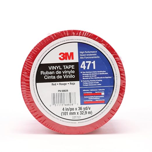 3M Vinyl Tape 471, 4 in x 36 yd, 1 Roll - Image 2