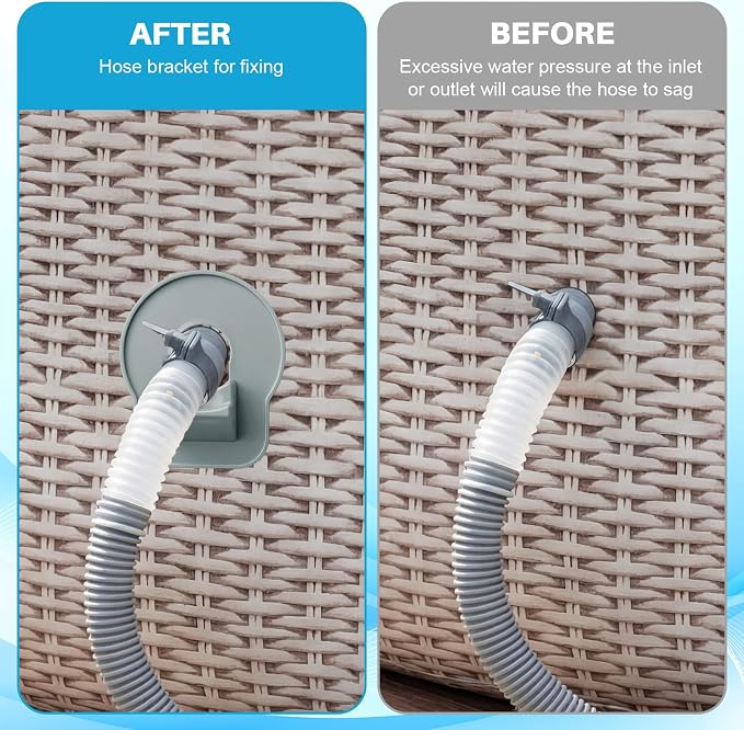 4 Pack Swimming Pool Pipe Holders Plastic Above Ground Swimming Hose Support - Image 4