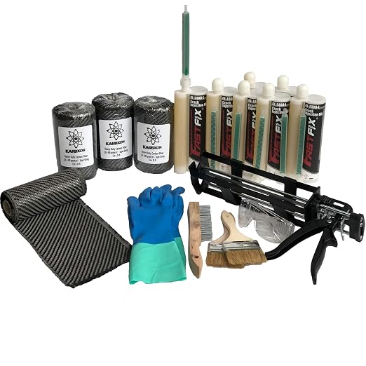 Easy Install - Heavy Duty Carbon Fiber - Wall Repair Kit - High Strength 480 by Unknown