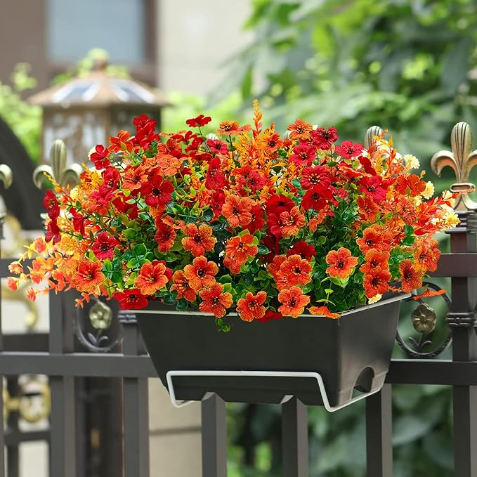 12 Pcs Outdoor Fall Decor, Fall Flowers Artificial - Image 4