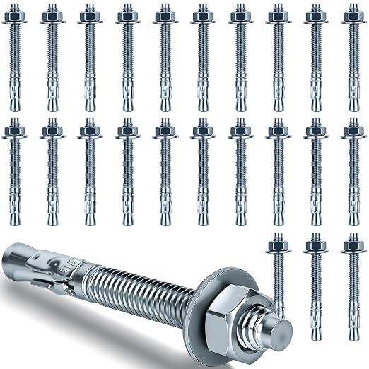 5/16 x 3 inch Wedge Anchors, Galvanized Concrete Anchors, Concrete Wall Anchors by Unknown