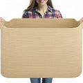 OIASKET 95L Extra Large Blanket Basket, Rectangle Nursery Blanket Storage by OIASKET