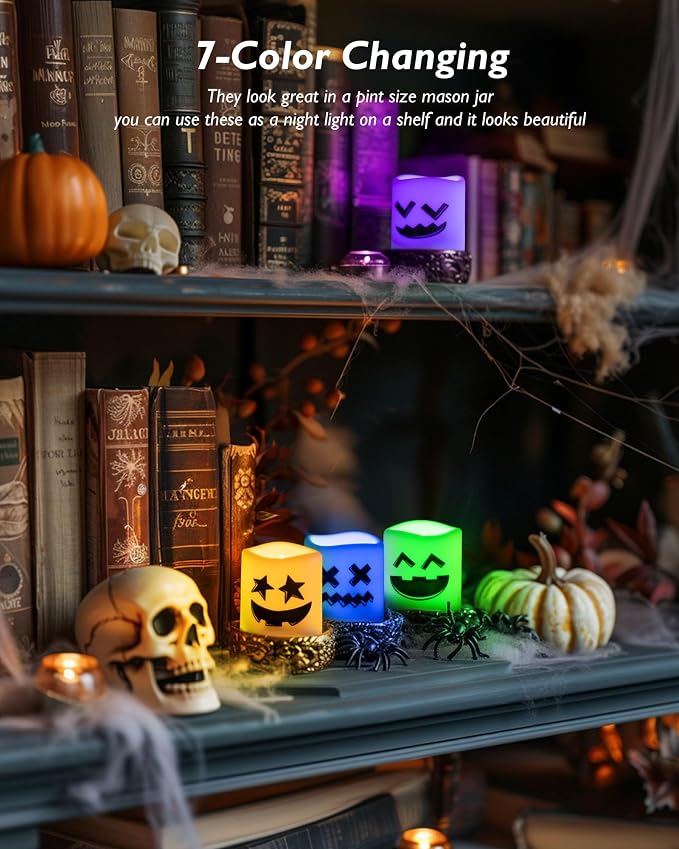 Homemory 24Pack Color Changing Halloween Flameless Candles, 200+ Hours LED - Image 6