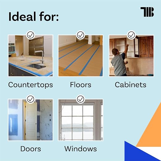 TapeManBlue Floor Protection Paper, 36 inch x 166 ft Roll, Made in USA - Image 4