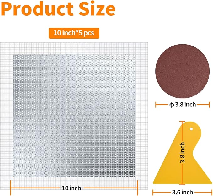 Wall Patch Drywall Repair Kit, 10 x 10 Inch, Self-Adhesive Mesh Patch, - Image 2