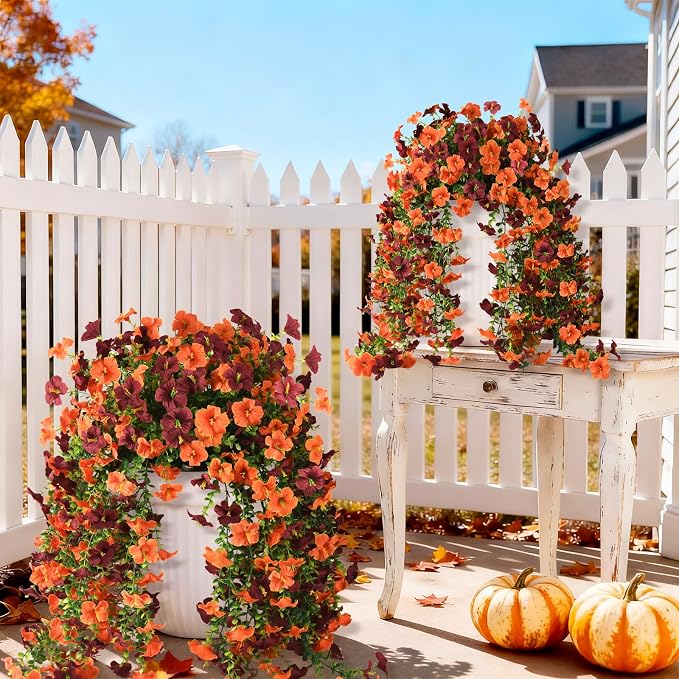 INQCMY Artificial Fake Fall Flowers Plants - Image 5