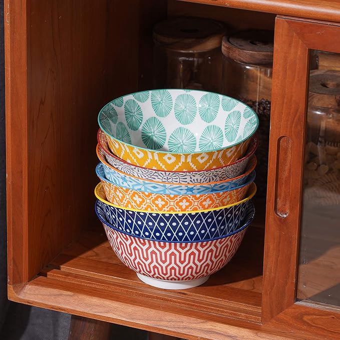 Selamica 7 inches Porcelain Cereal Bowl Set - Image 6