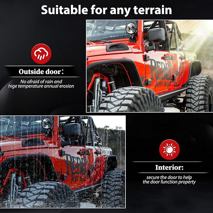 Jeep Wrangler JK 2 Door Hinge Assembly Kits - Image 8