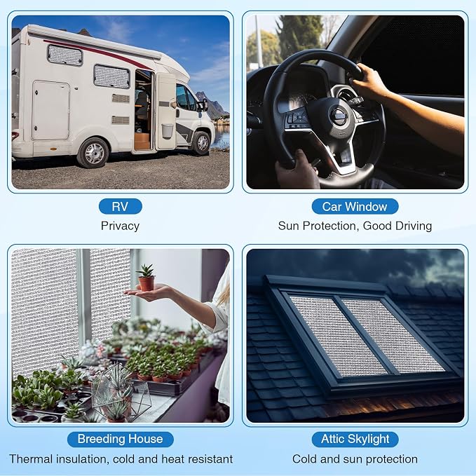 Frienda Rv Window Reflective Cover Camper Insulation Roll 16inchx10ft | Double - Image 7