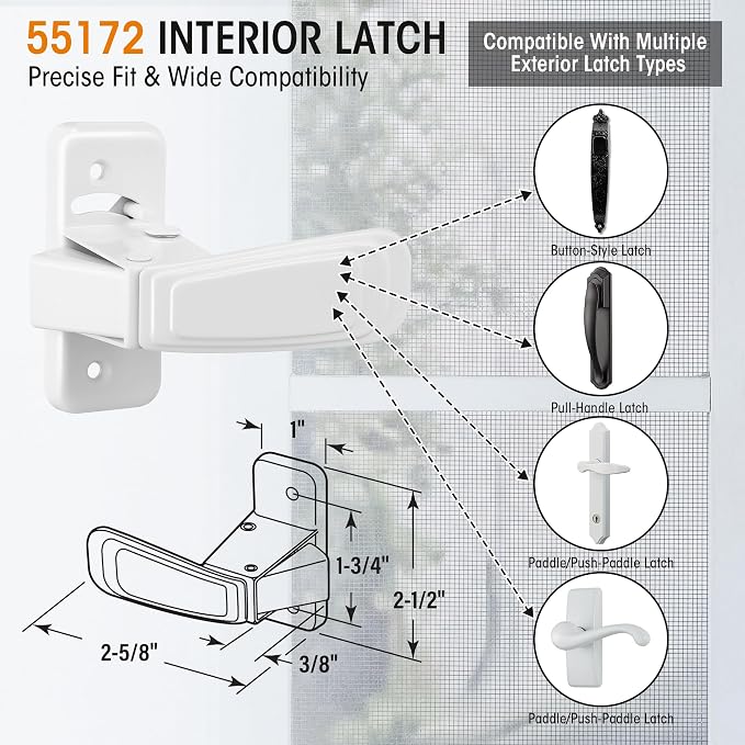 Storm & Screen Door Latch Replacement Kit - Image 4
