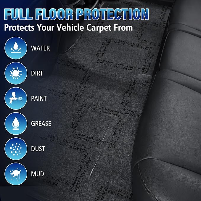Auto Adhesive Plastic Floor Mat Roll, 4 Mil, 100 Mats - Image 3
