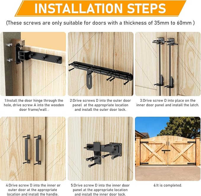 Heavy Duty Gate Hinges, 900 Lbs Capacity and Built-in Sealed Ball Bearings | - Image 6