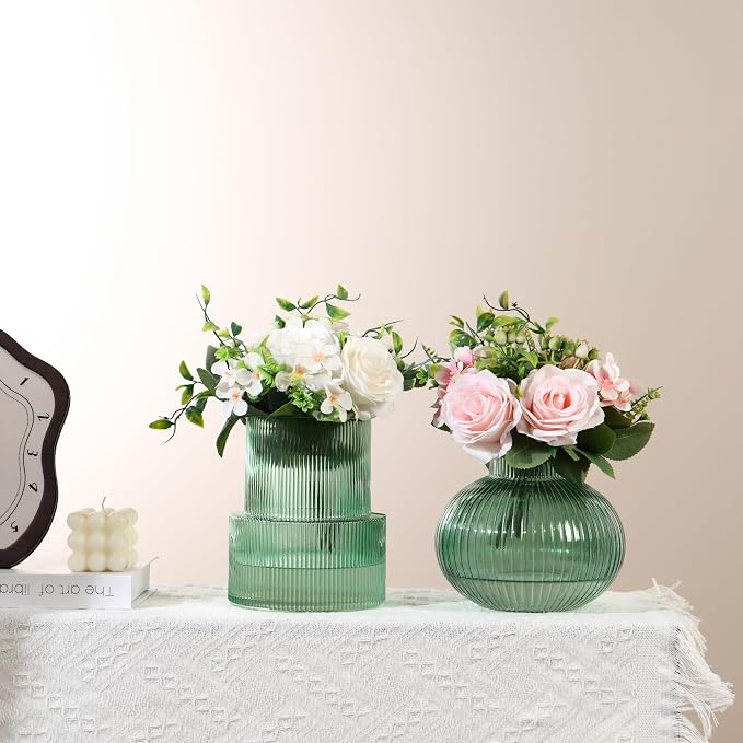 Ribbed Glass Vases, Modern Vase - Image 6